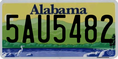 AL license plate 5AU5482