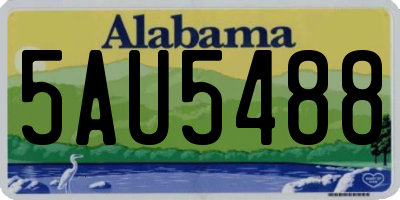 AL license plate 5AU5488