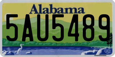 AL license plate 5AU5489