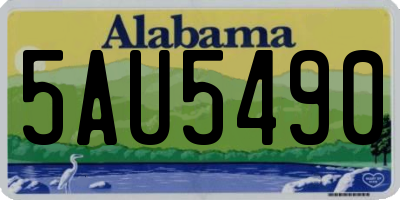 AL license plate 5AU5490