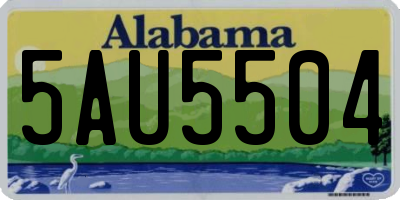 AL license plate 5AU5504