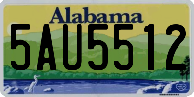 AL license plate 5AU5512