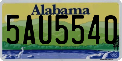 AL license plate 5AU5540