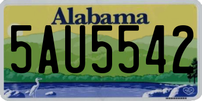 AL license plate 5AU5542