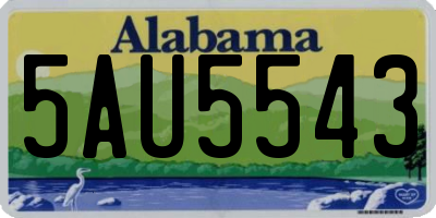 AL license plate 5AU5543