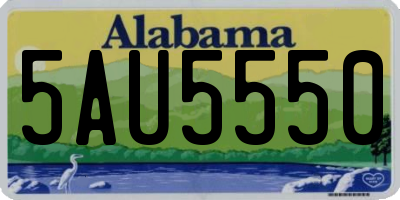 AL license plate 5AU5550