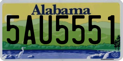 AL license plate 5AU5551