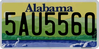 AL license plate 5AU5560