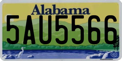 AL license plate 5AU5566