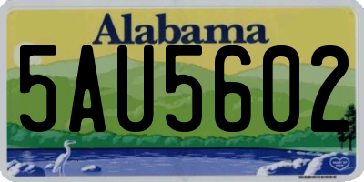 AL license plate 5AU5602