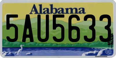 AL license plate 5AU5633