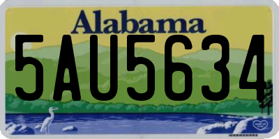 AL license plate 5AU5634