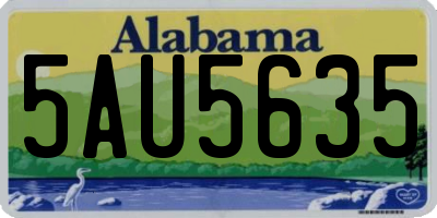 AL license plate 5AU5635