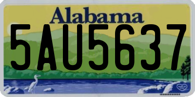 AL license plate 5AU5637