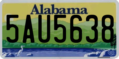 AL license plate 5AU5638