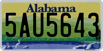AL license plate 5AU5643