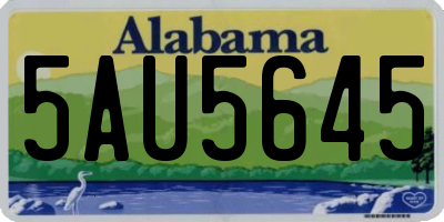 AL license plate 5AU5645