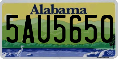 AL license plate 5AU5650