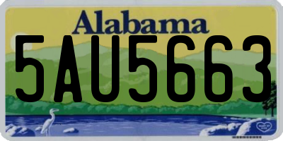 AL license plate 5AU5663