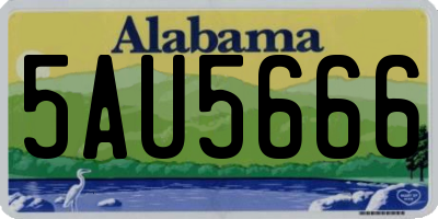 AL license plate 5AU5666