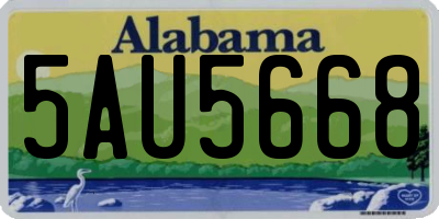 AL license plate 5AU5668