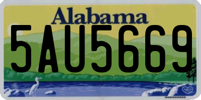 AL license plate 5AU5669