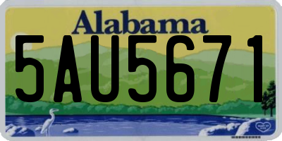 AL license plate 5AU5671