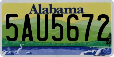 AL license plate 5AU5672