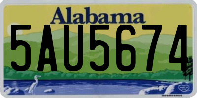 AL license plate 5AU5674