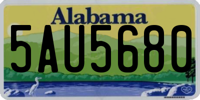 AL license plate 5AU5680