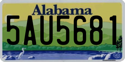 AL license plate 5AU5681