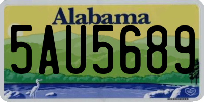 AL license plate 5AU5689