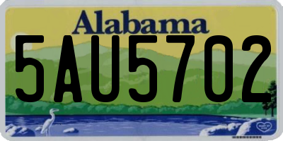 AL license plate 5AU5702
