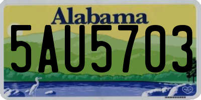 AL license plate 5AU5703