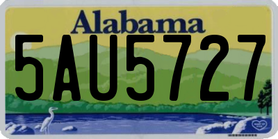 AL license plate 5AU5727