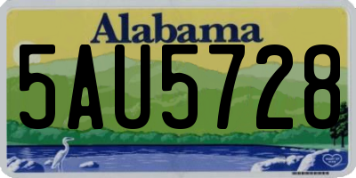 AL license plate 5AU5728