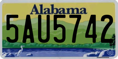 AL license plate 5AU5742