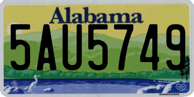 AL license plate 5AU5749