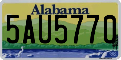 AL license plate 5AU5770