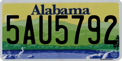 AL license plate 5AU5792