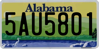 AL license plate 5AU5801