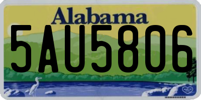 AL license plate 5AU5806