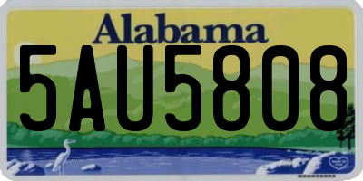 AL license plate 5AU5808