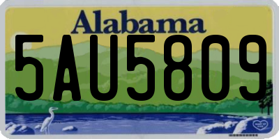 AL license plate 5AU5809