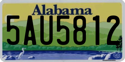 AL license plate 5AU5812