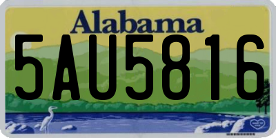 AL license plate 5AU5816