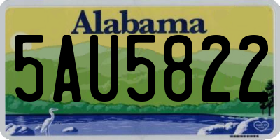 AL license plate 5AU5822