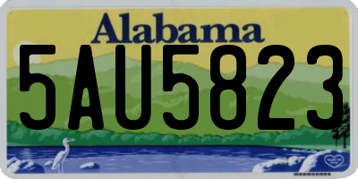 AL license plate 5AU5823