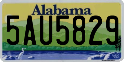 AL license plate 5AU5829
