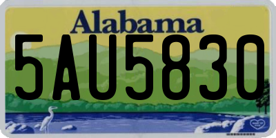 AL license plate 5AU5830